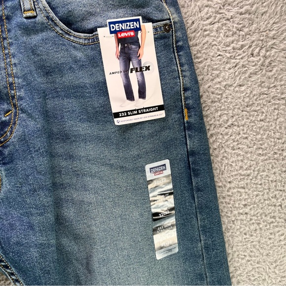 Levi's Denizen Blue 232 Slim Straight Jeans with Vintage Wash - Picture 4 of 13